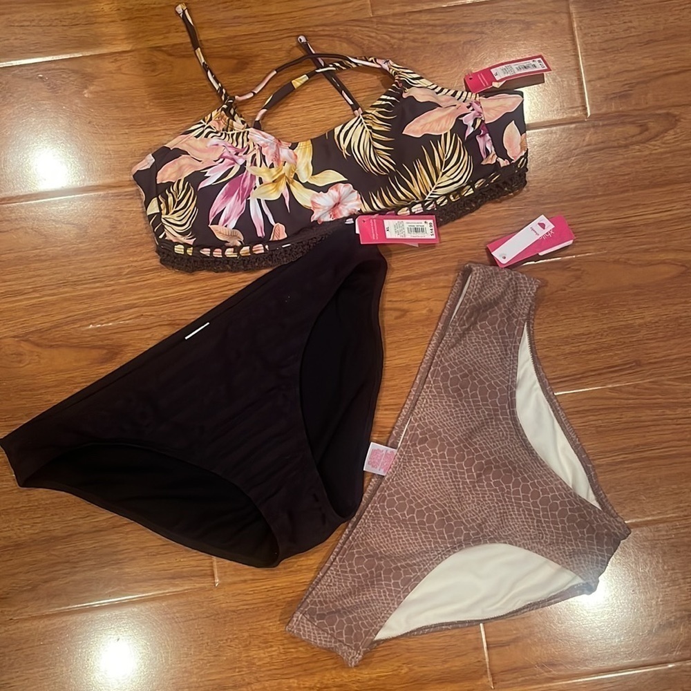 Bikini Set Bundle XL New With Tags 3 Piece Mix & Match Swim​ - Picture 3 of 14